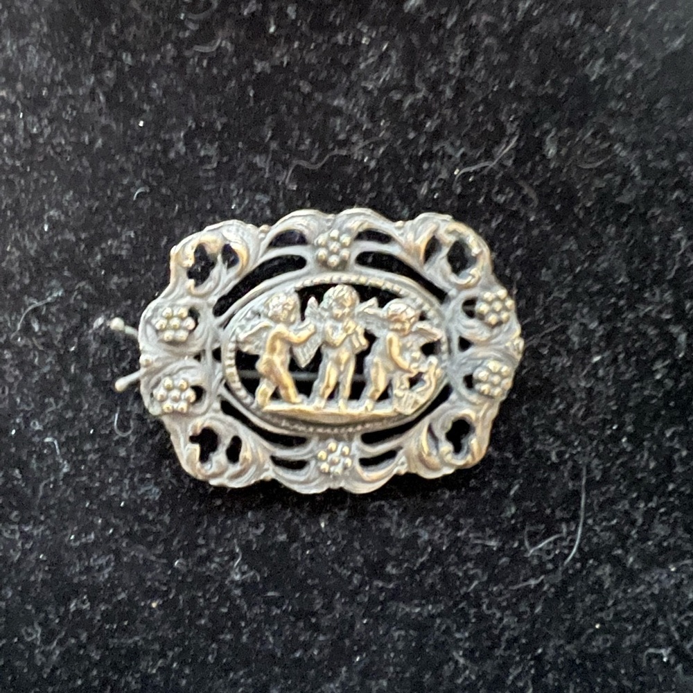Vintage Cherub Hair Barrette